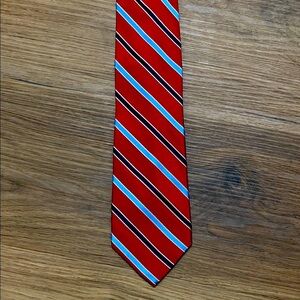 Nautica Red and Blue Diagonal Striped Tie